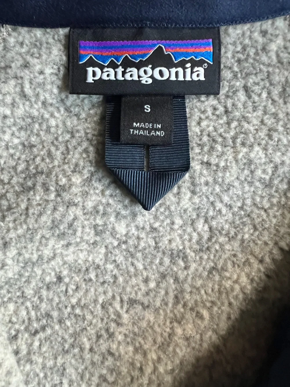 Patagonia Synchilla Men's Zip Pullover - Navy & Gray